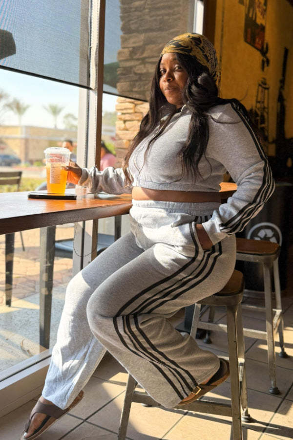 Striped Hoodie Set