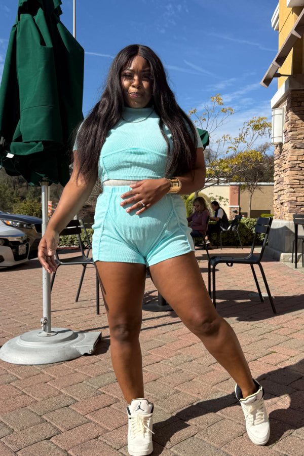 Washed & Faded Shorts Set