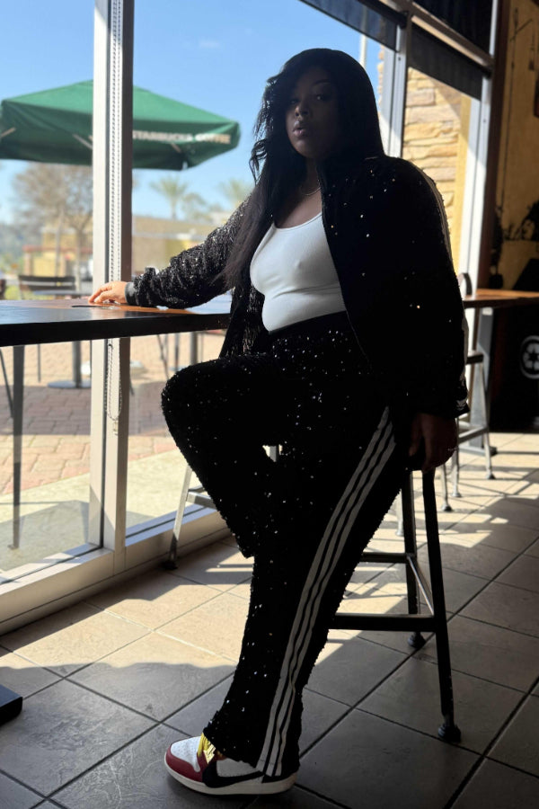 Sequin Casual Set for Fall