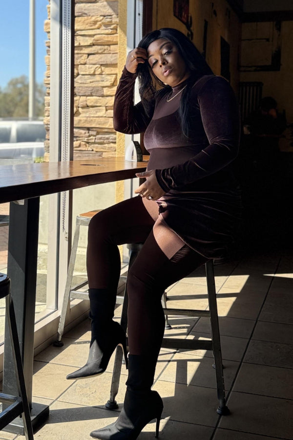 Mesh Velvet Jumpsuit
