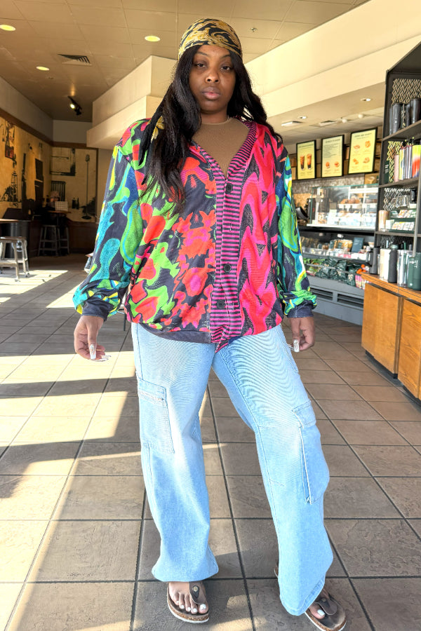 Woolen Coat with Print